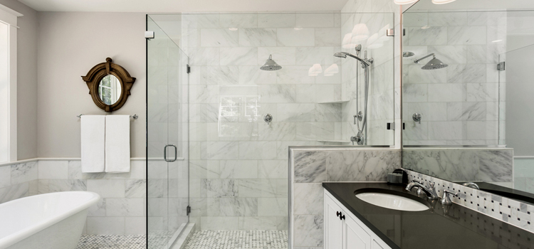 bathroom shower door installation in Chino