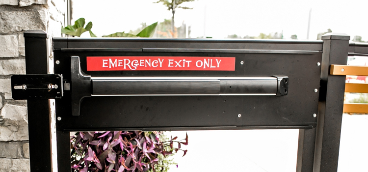 emergency push bar installation in Chino
